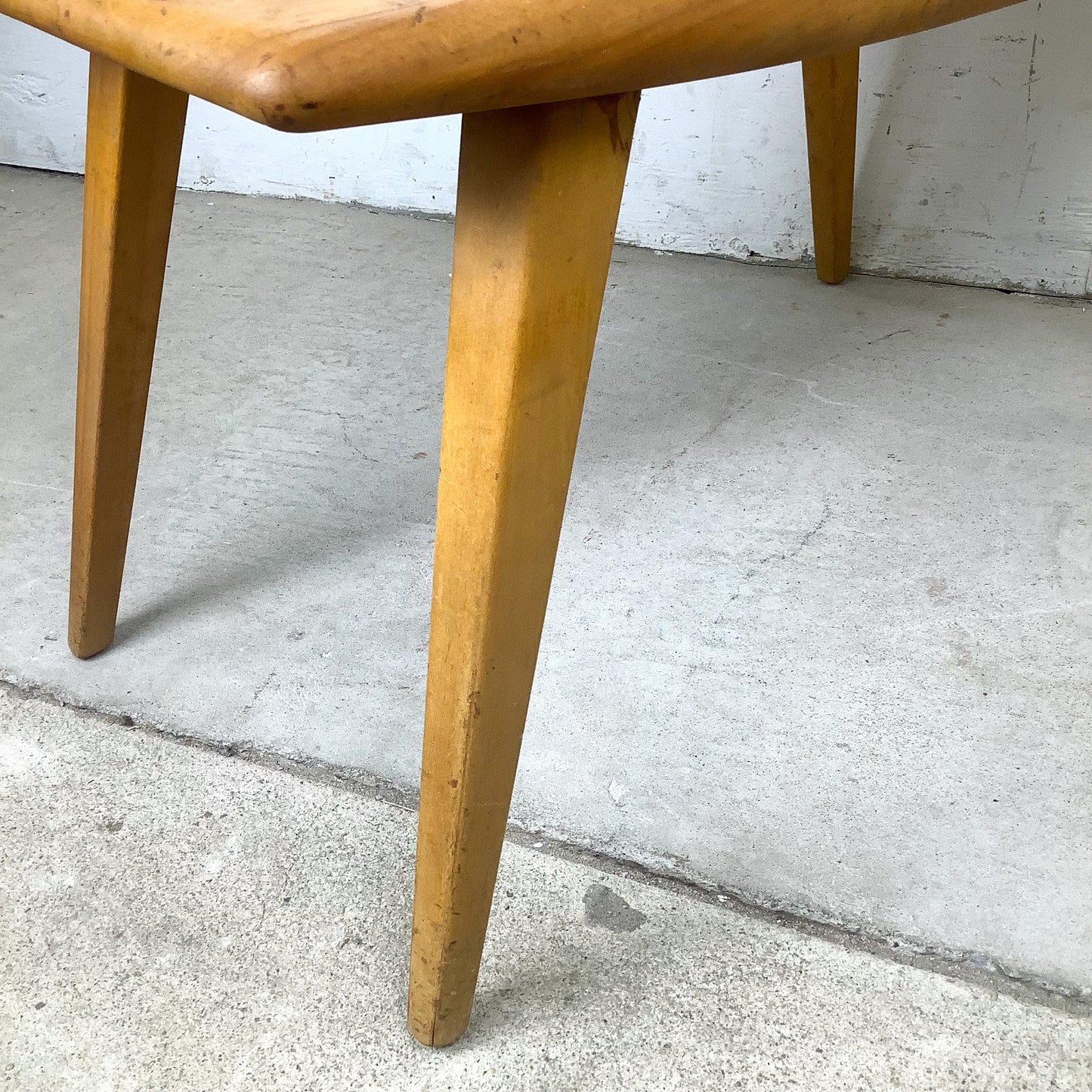 Vintage Heywood-Wakefield Birch Magazine Table | Mid-Century Wheat Finish End Table