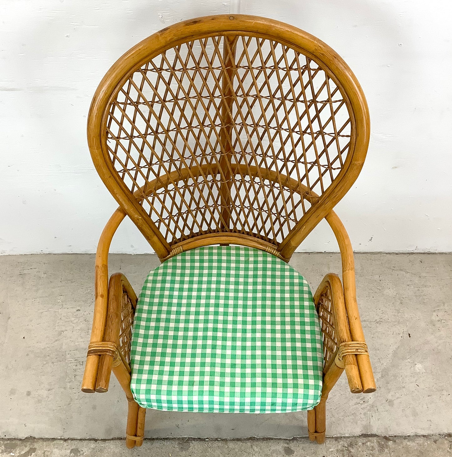 Vintage Coastal Rattan Armchair