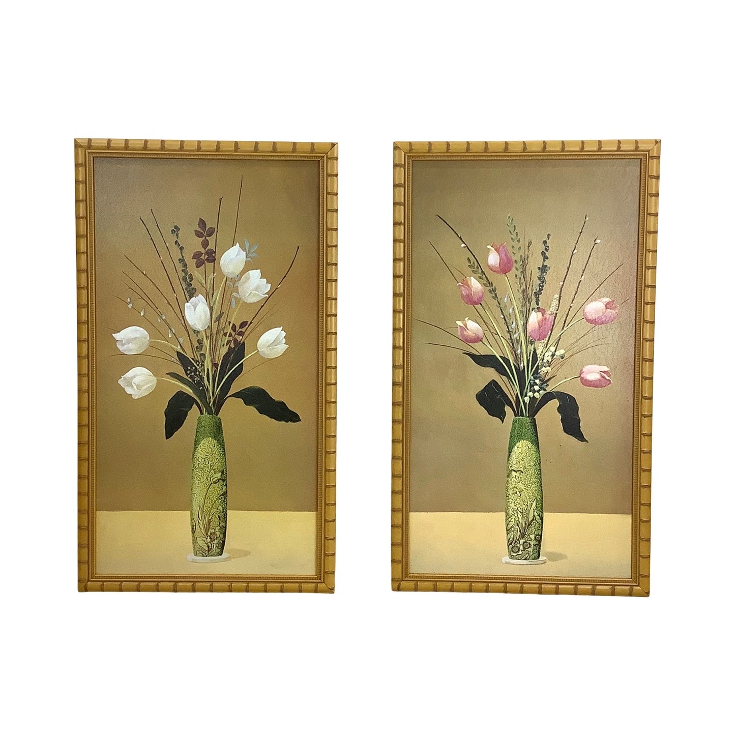 Pair Framed Floral Wall Art