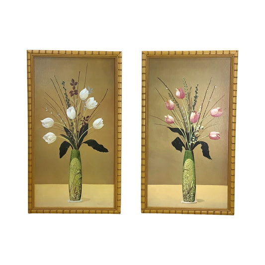 Pair Framed Floral Wall Art