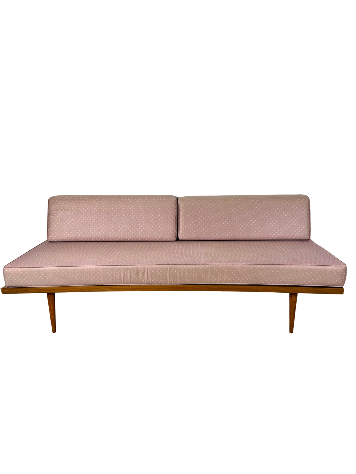 Vintage Mid-Century Modern Pink Platform Sofa & Daybed