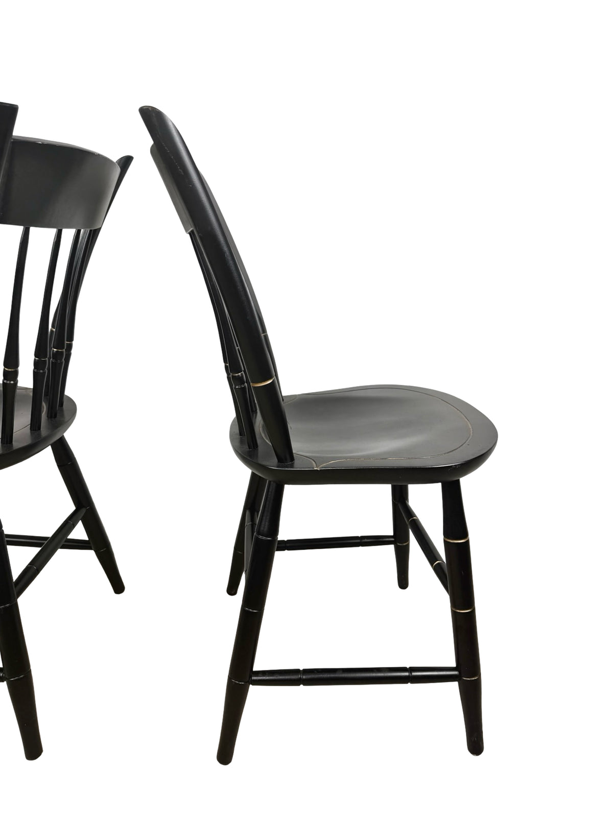 Pair of Vintage Nichols & Stone Windsor Side Chairs with Cedar Crest College Crest