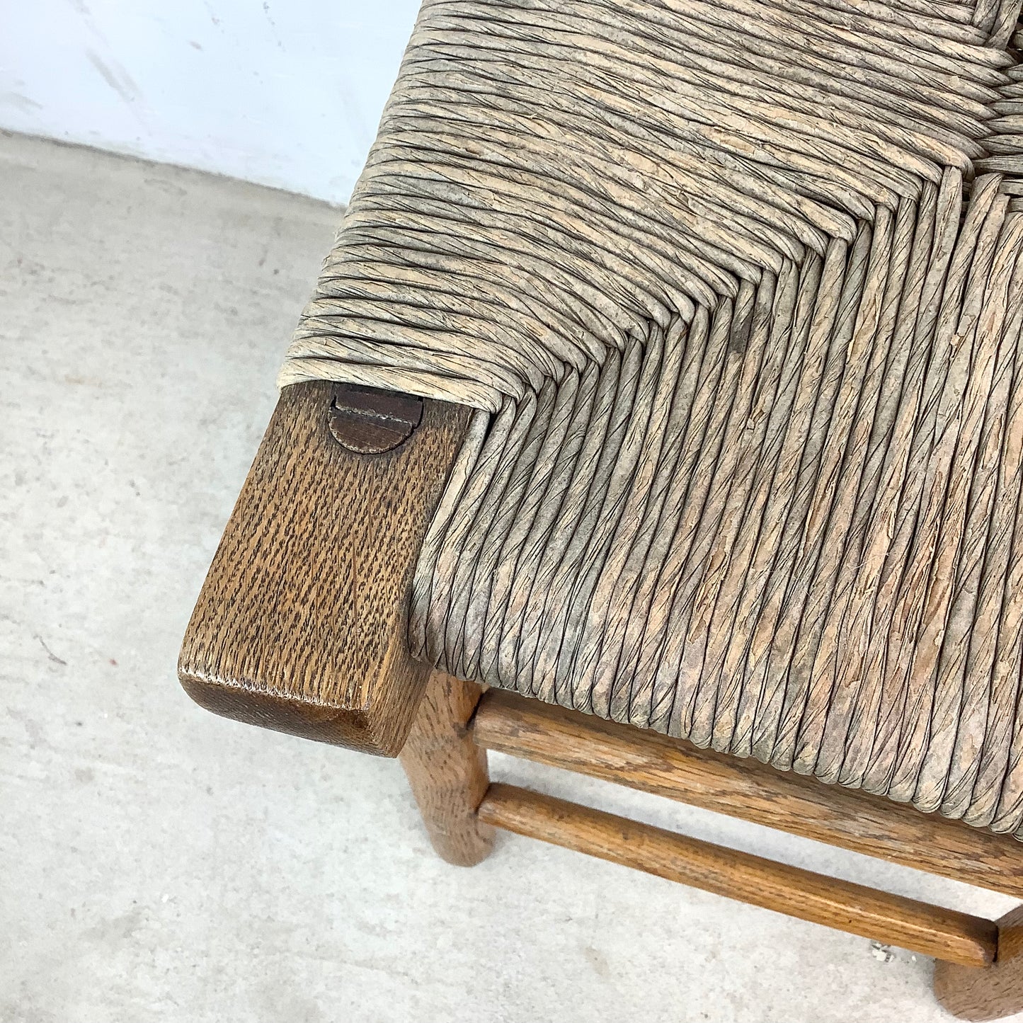 Vintage Rope Seat Counter Stool