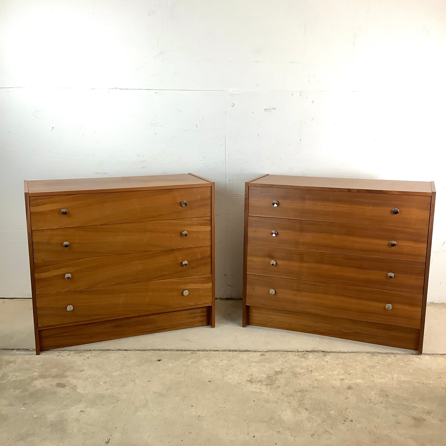 Pair Four Drawer Mid-Century Dressers