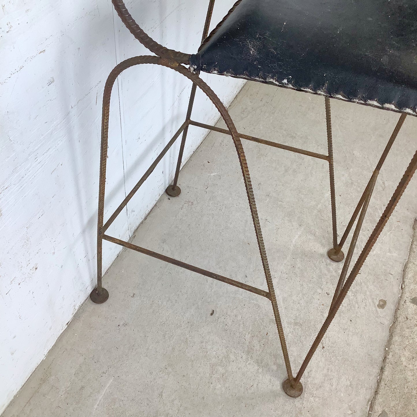 Mid-Century Studio-Made Sculptural Iron Stool