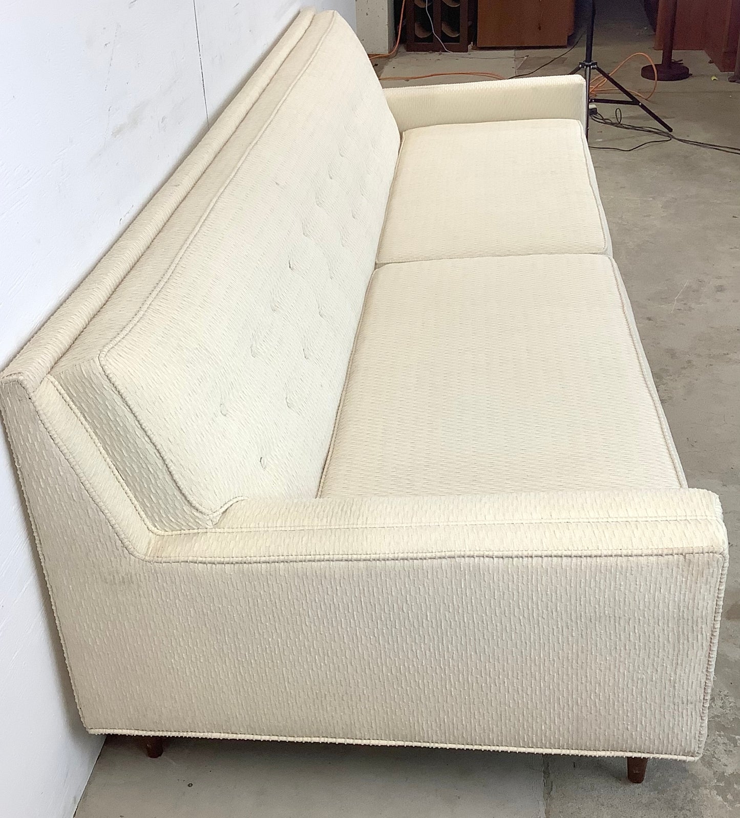 Striking Tufted Mid-Century Modern Sofa
