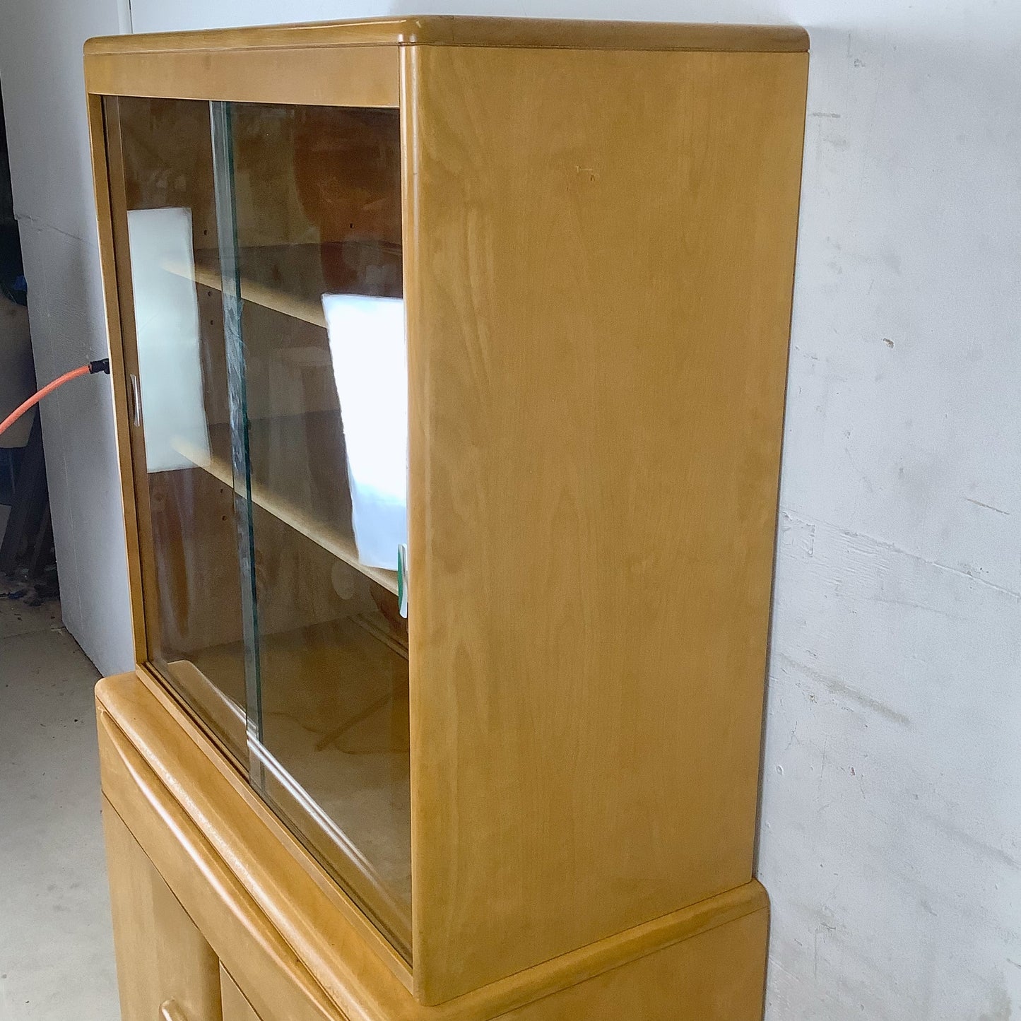Heywood-Wakefield Wheat Display Hutch