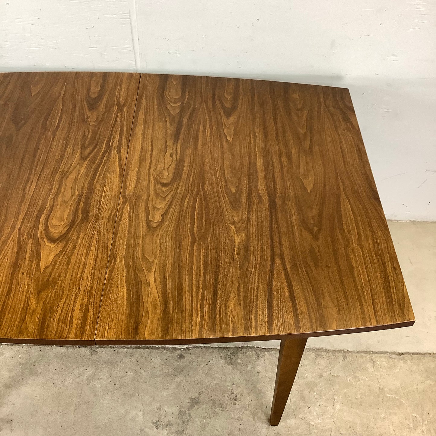 Mid-Century Walnut Finish Dining Table
