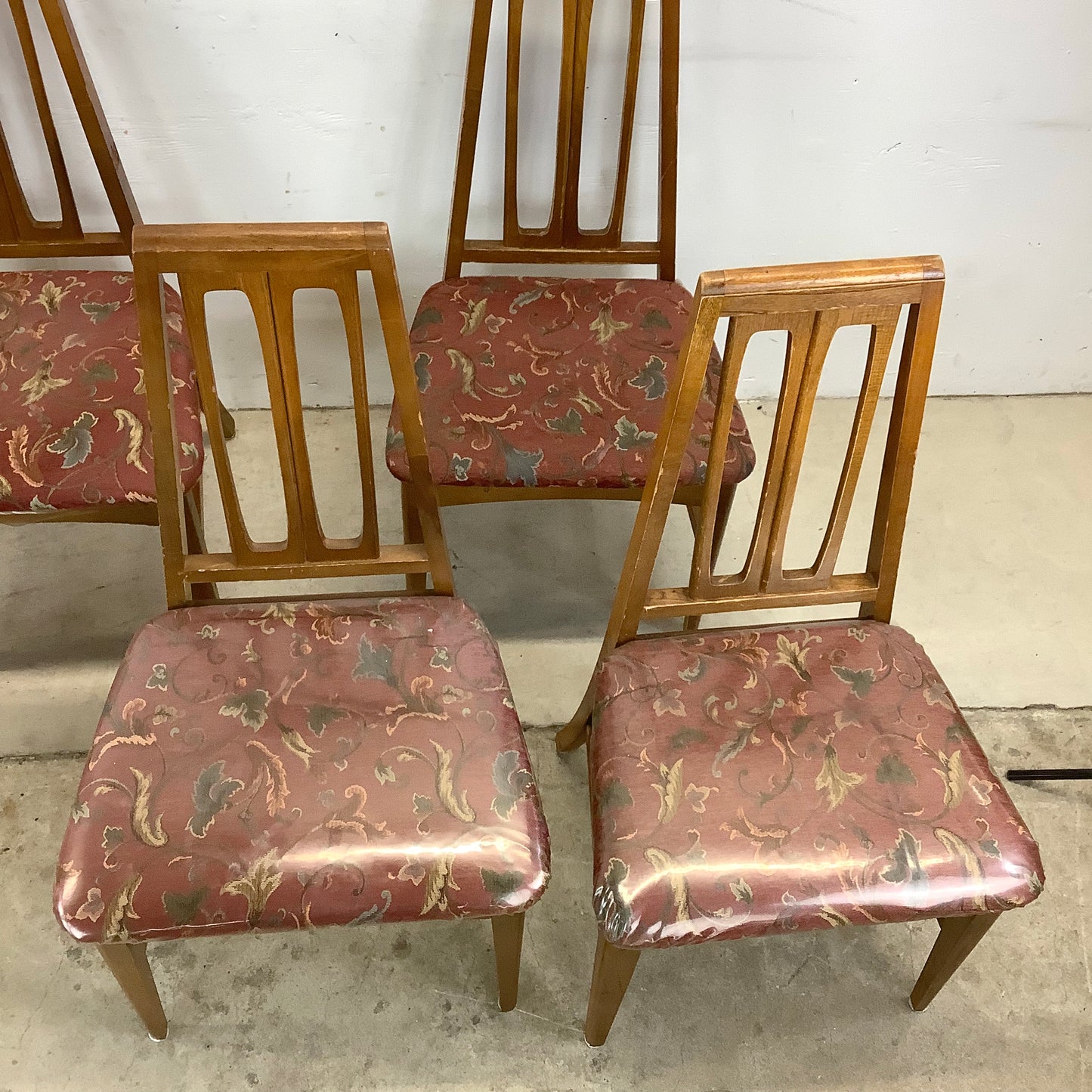 Young Manufacturing attributed Walnut Dining Chairs — A Set of Six