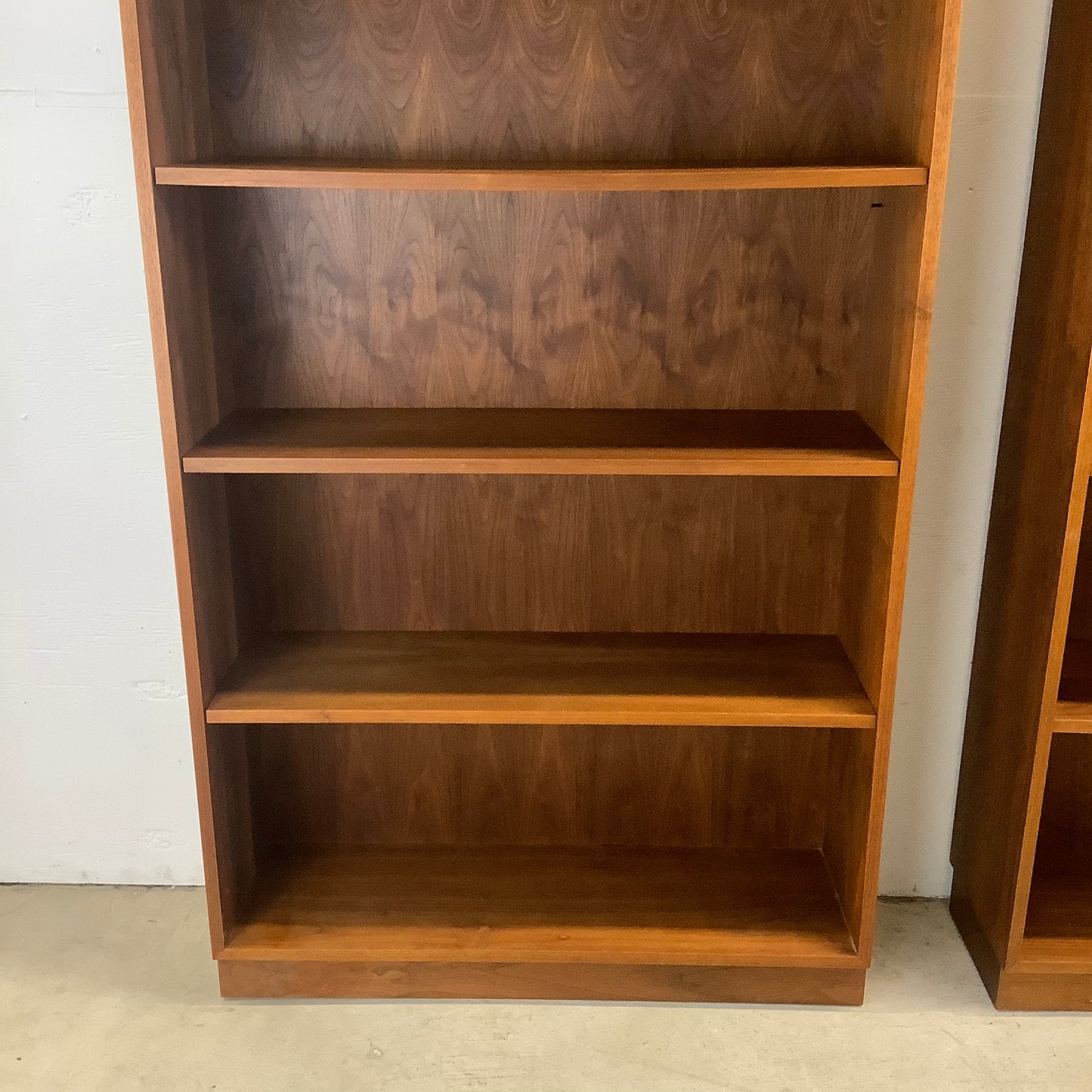 Pair Tall Vintage Bookcases