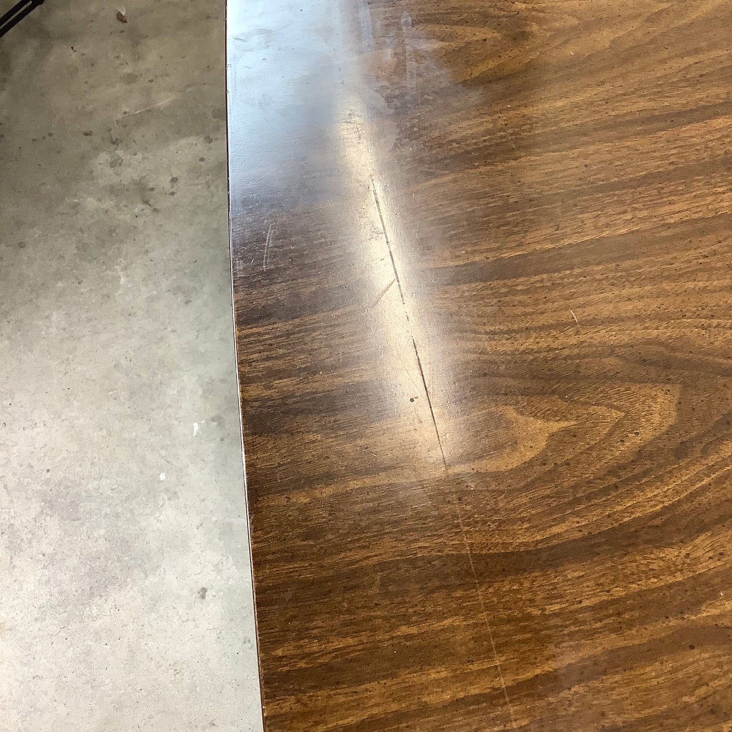 Mid-Century Walnut Finish Dining Table