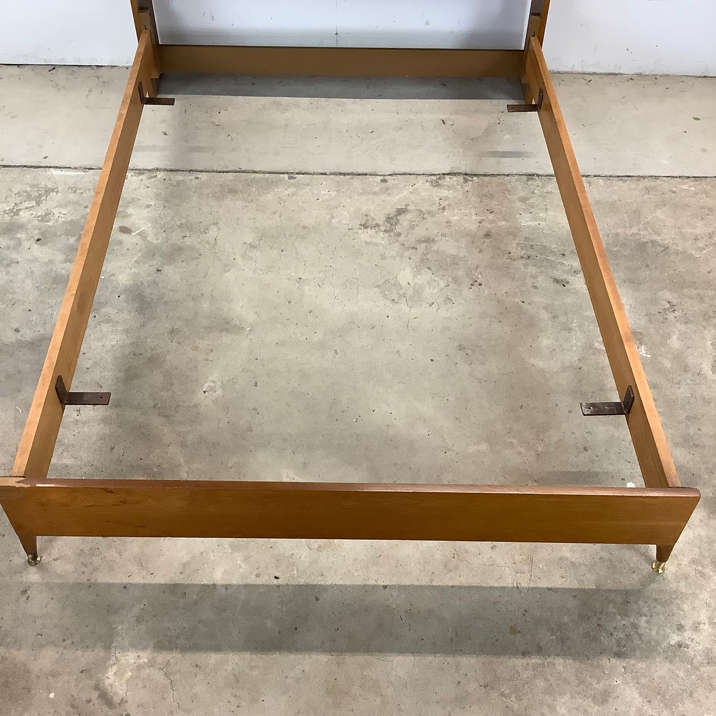 Vintage Mid-Century Bed Frame with Storage- Full