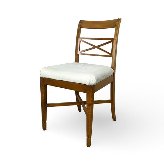 Vintage Neoclassical Style X-Back Side Chair