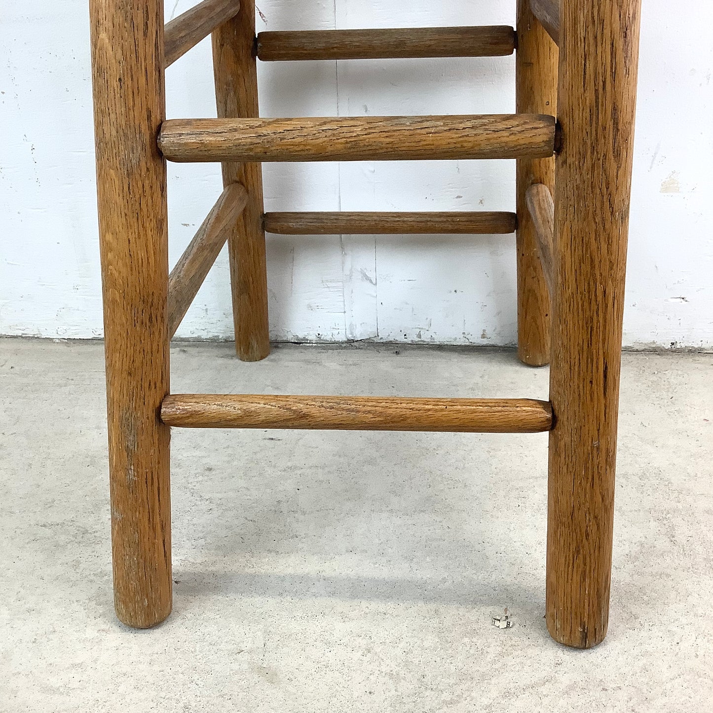 Vintage Rope Seat Counter Stool
