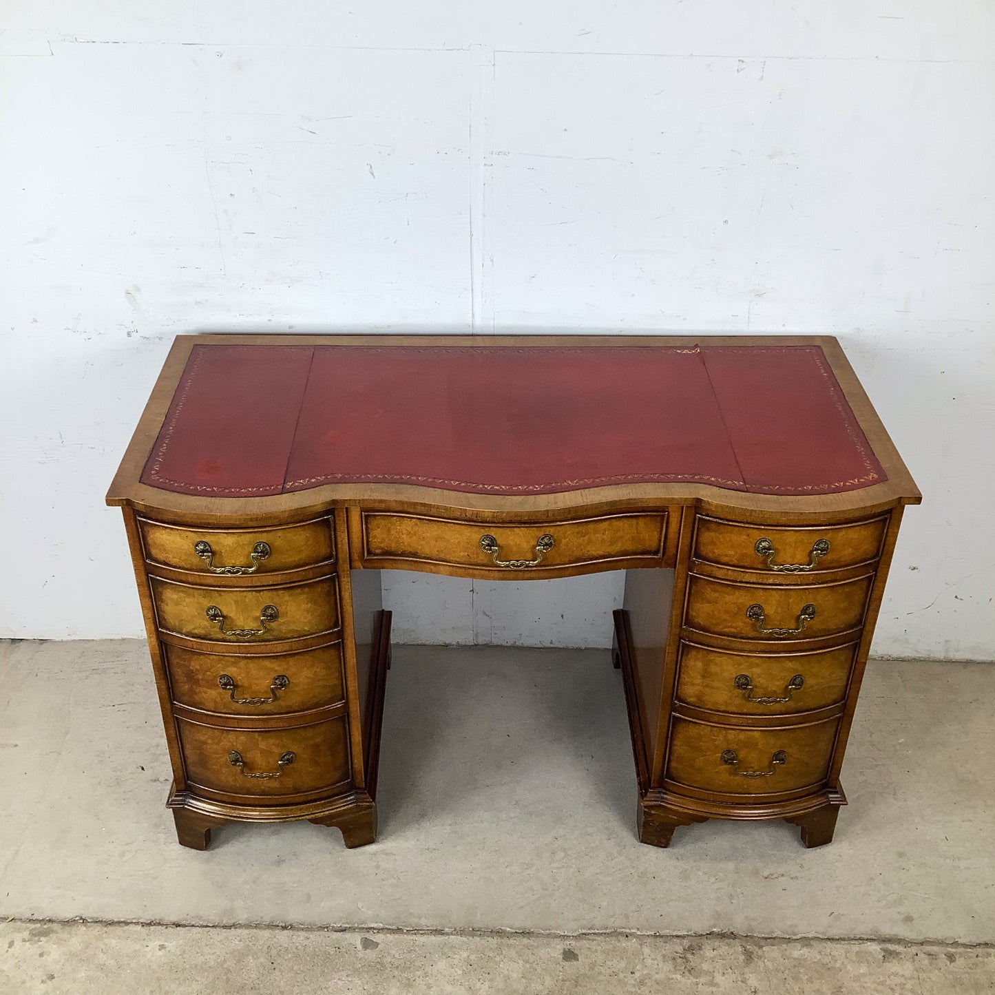 Vintage French Provincial Style Leather-Top Vanity or Writing Desk
