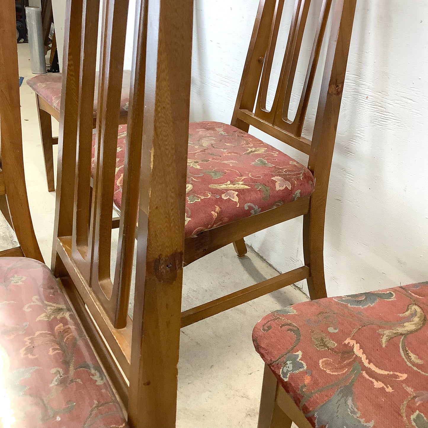 Young Manufacturing attributed Walnut Dining Chairs — A Set of Six