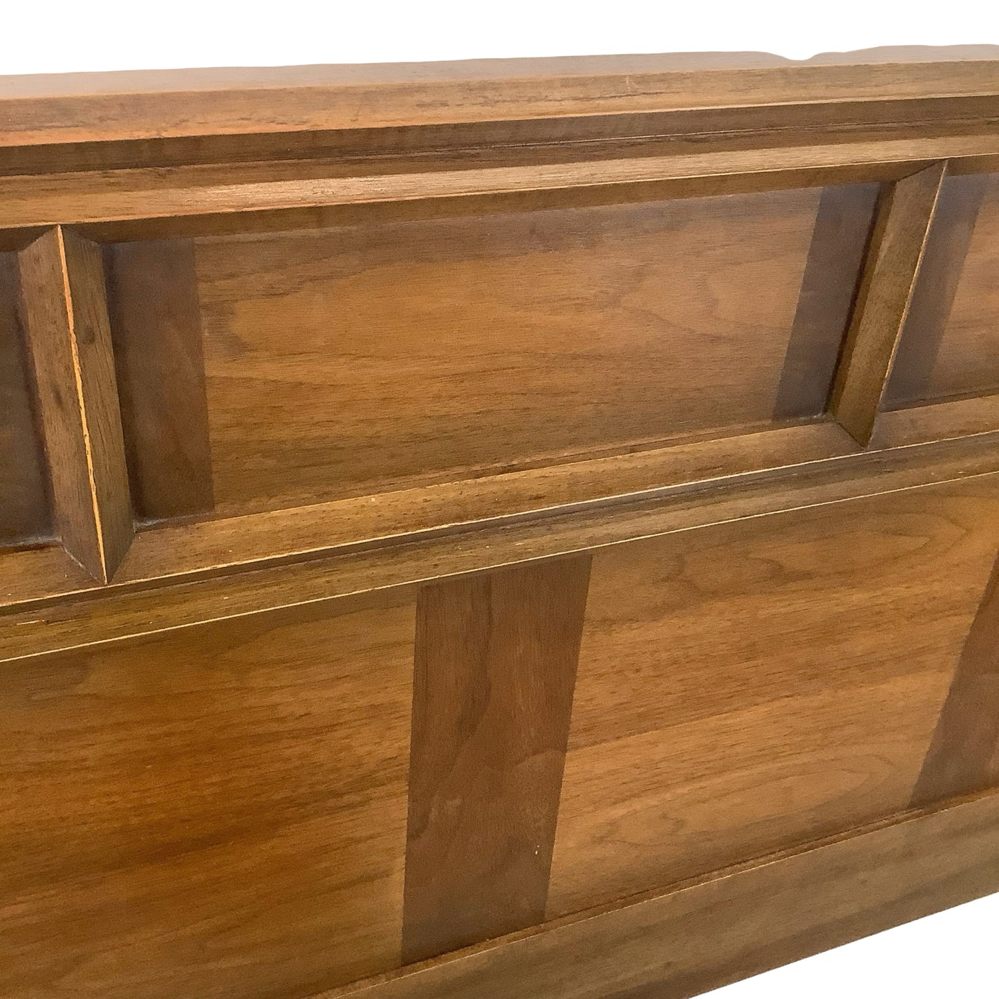 Mid-Century Modern Walnut Headboard | Vintage Full/Queen |GeometricDesign