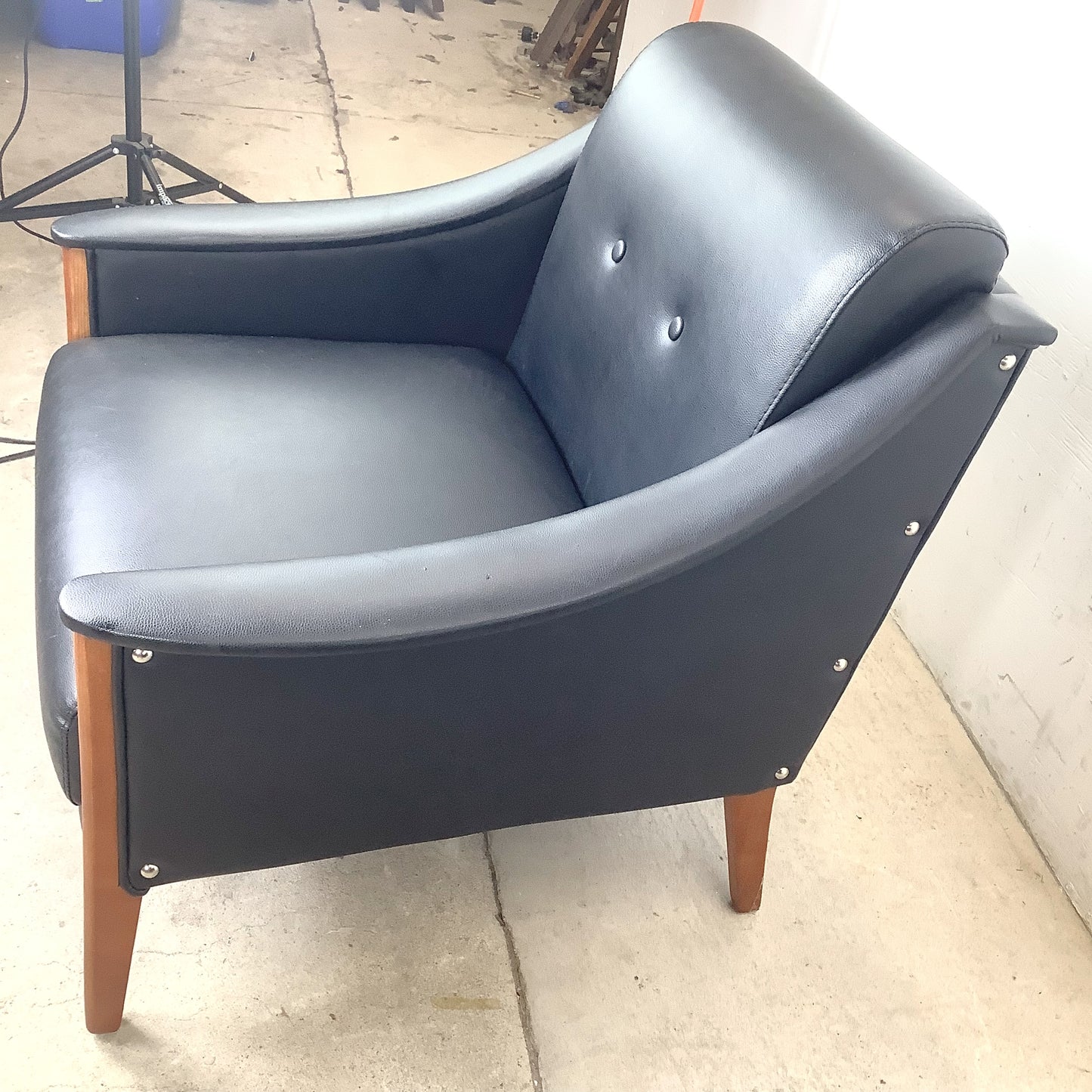 Pair Modern Gio Ponti Style Armchairs