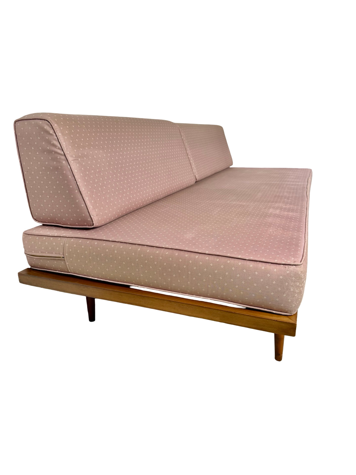 Vintage Mid-Century Modern Pink Platform Sofa & Daybed