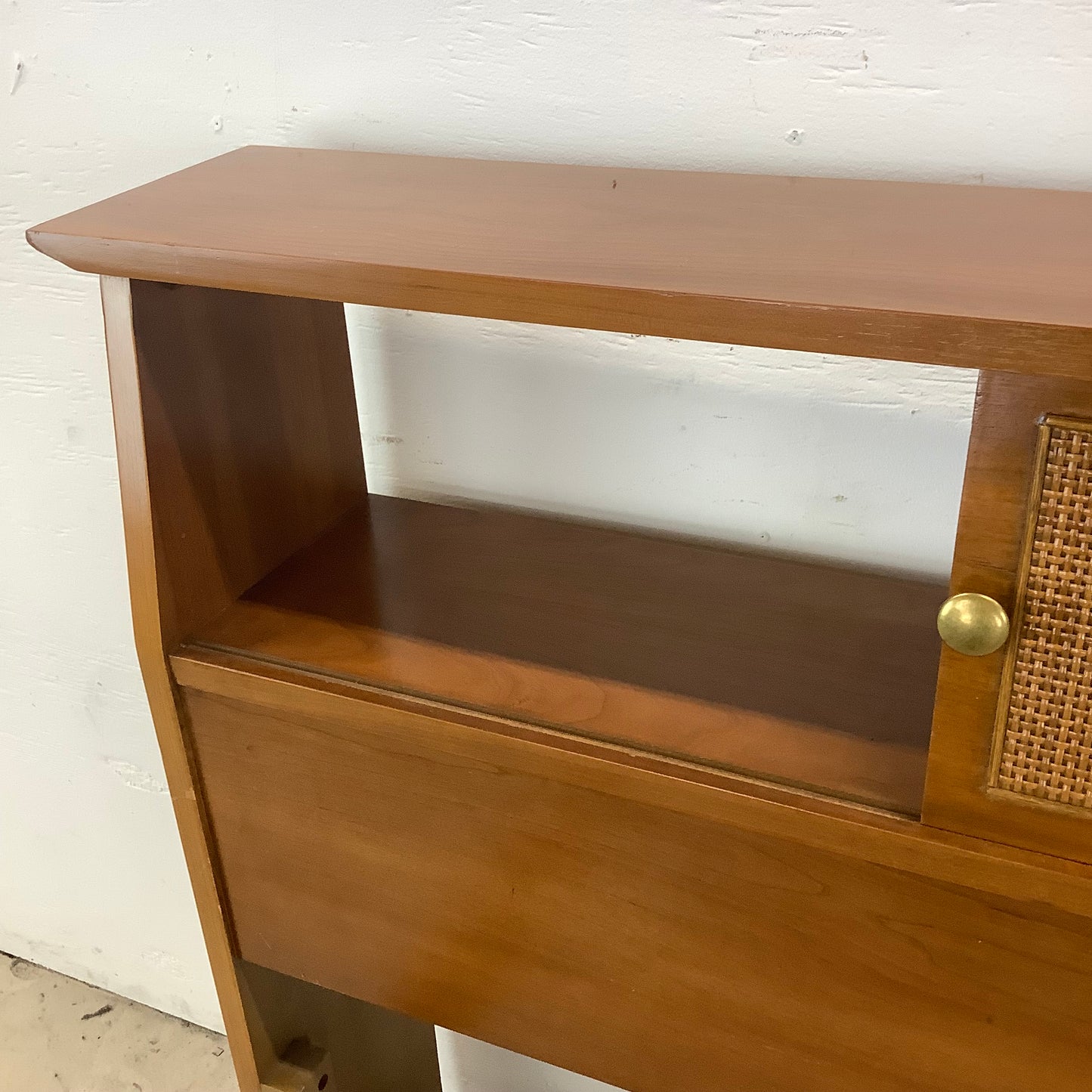 Vintage Mid-Century Bed Frame with Storage- Full