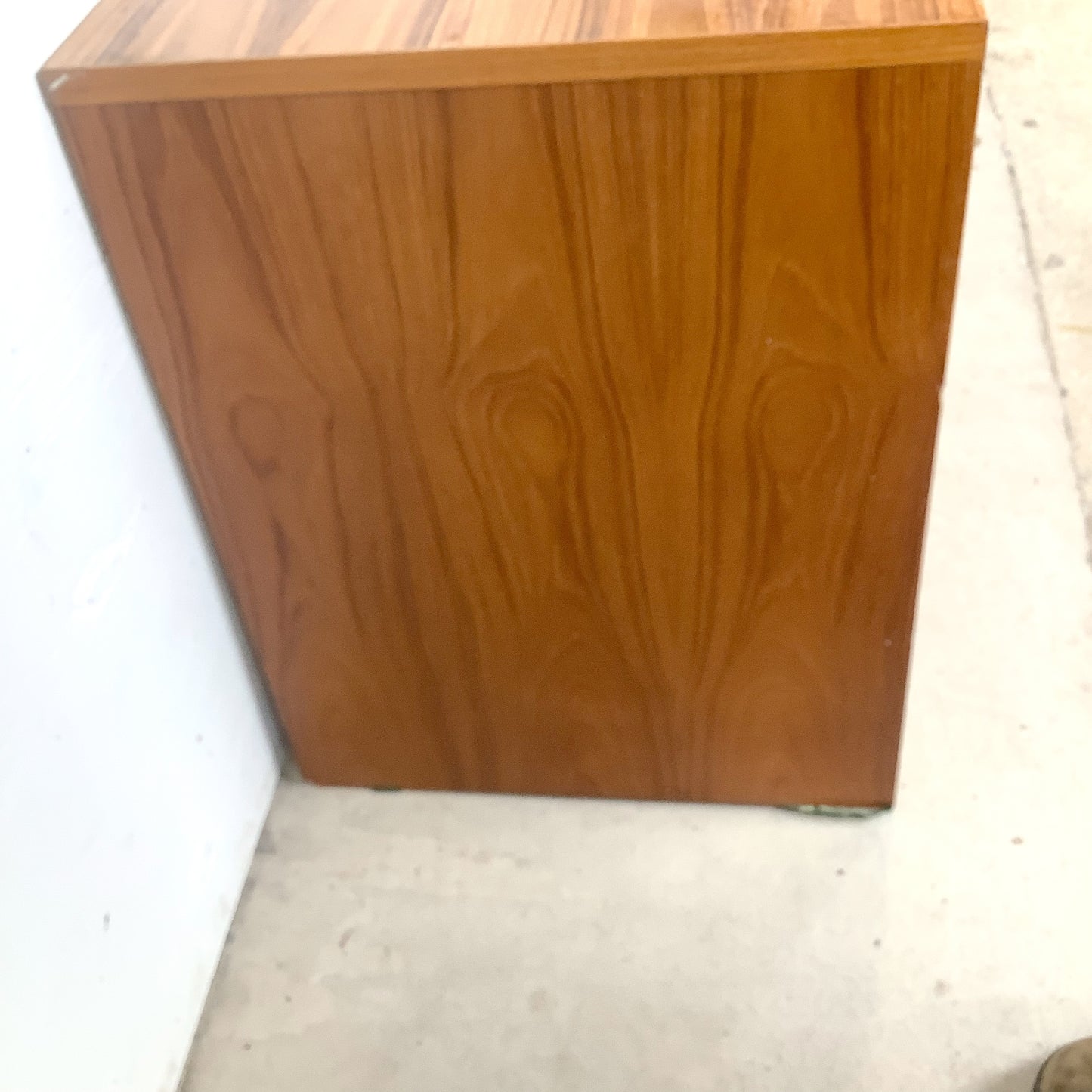 Vintage Scandinavian Modern Teak Credenza & Media Cabinet with Sliding Doors