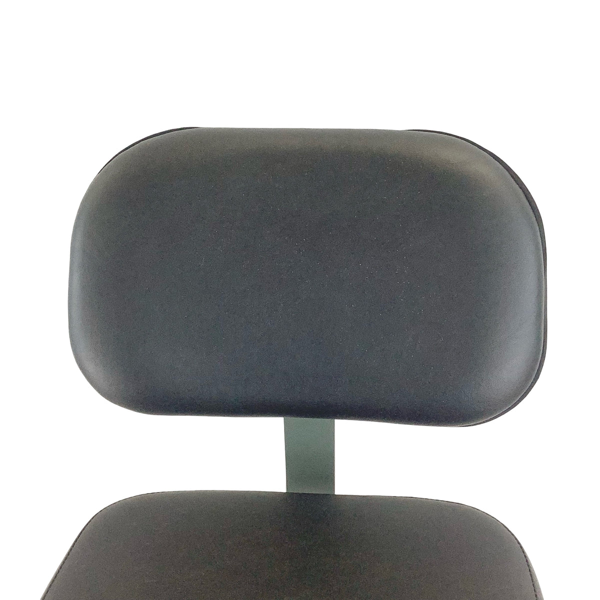 Vintage Industrial Drafting Stool with Backrest and Footrest