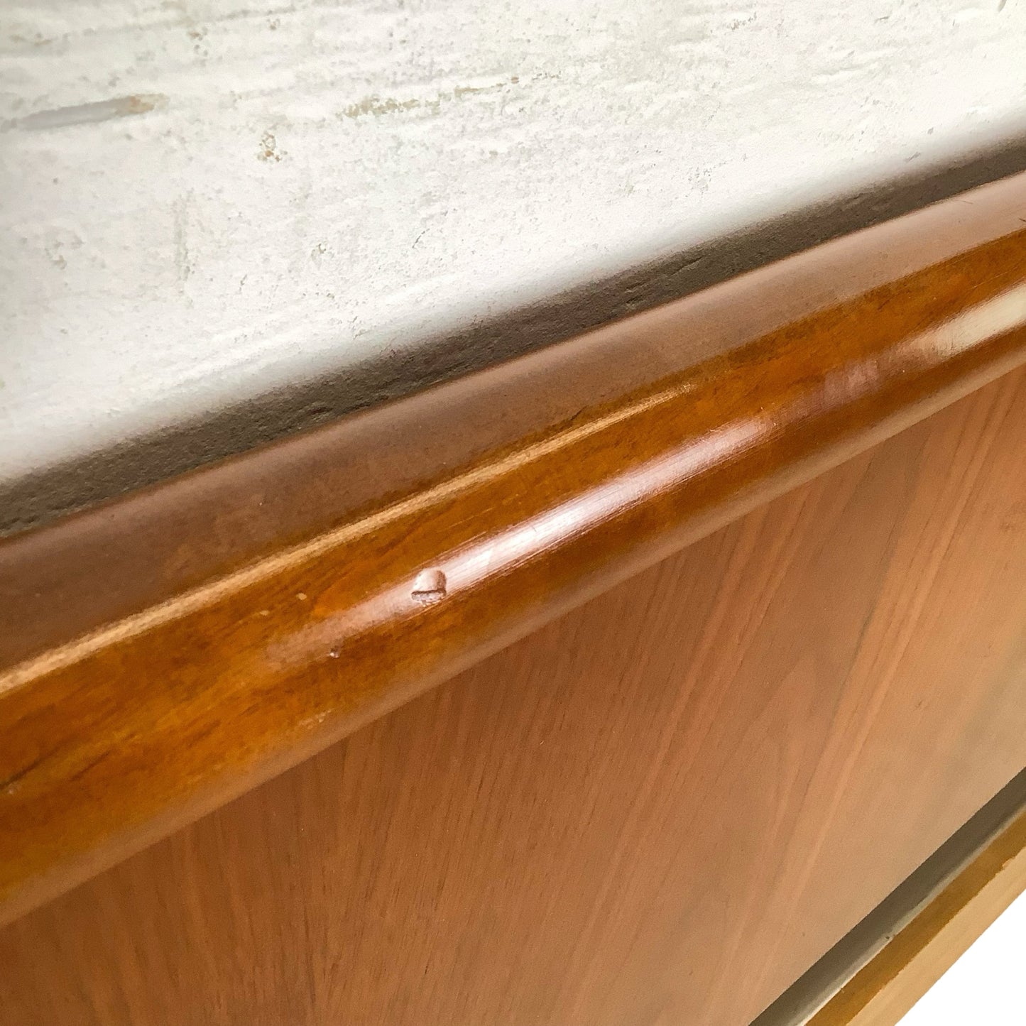MCM Minimalist Walnut Headboard Attr. Robsjohn-Gibbings, Full