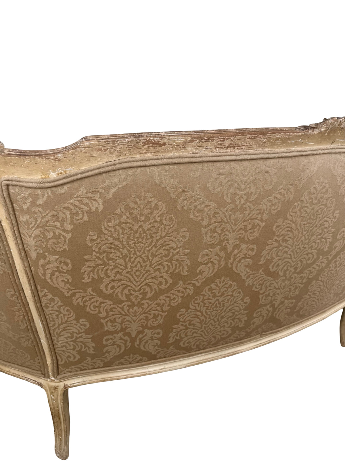 Vintage Louis XV Revival Carved Giltwood Upholstered Settee