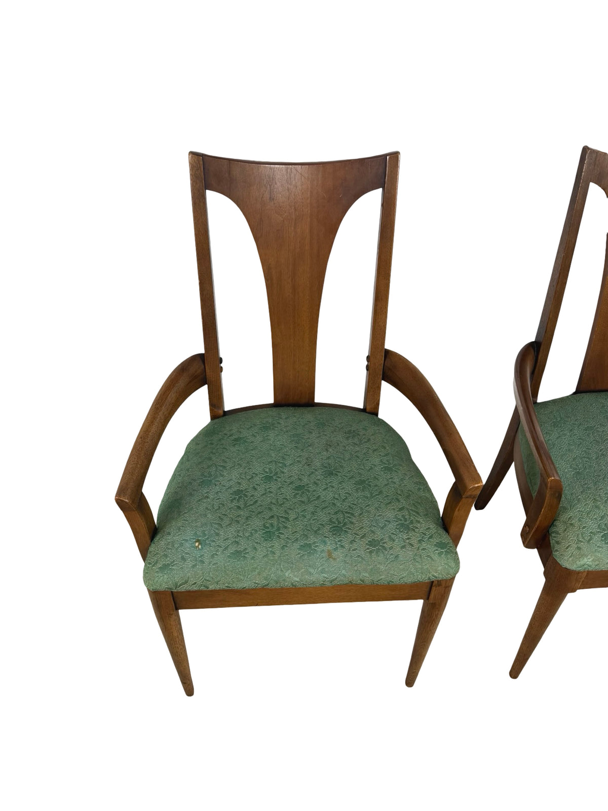 Vintage Broyhill / Lenoir Chair Company Sculptural High-Back Armchairs – Pair