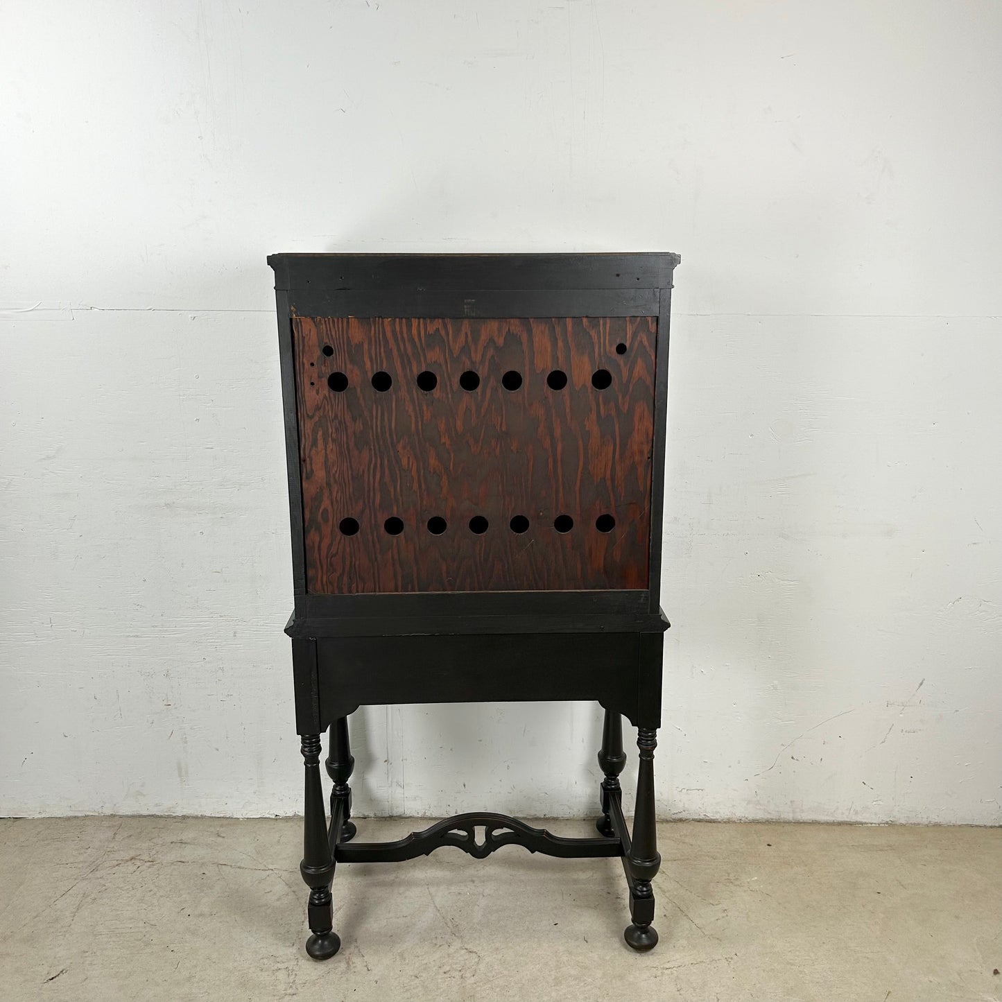 Tall Traditional Modern Bar Cabinet With Dropfront