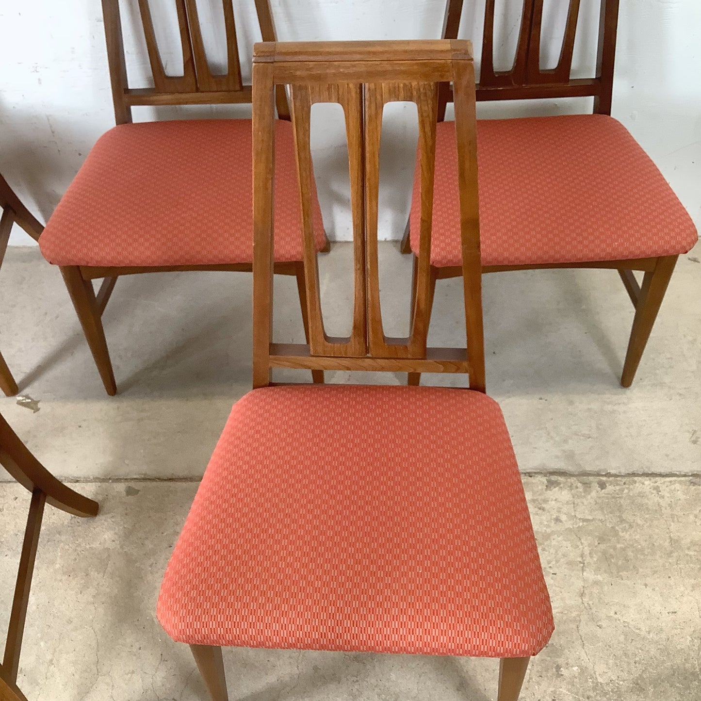 Young Manufacturing attr. Walnut High-Back Dining Chairs — A Set of Six MCM Chairs