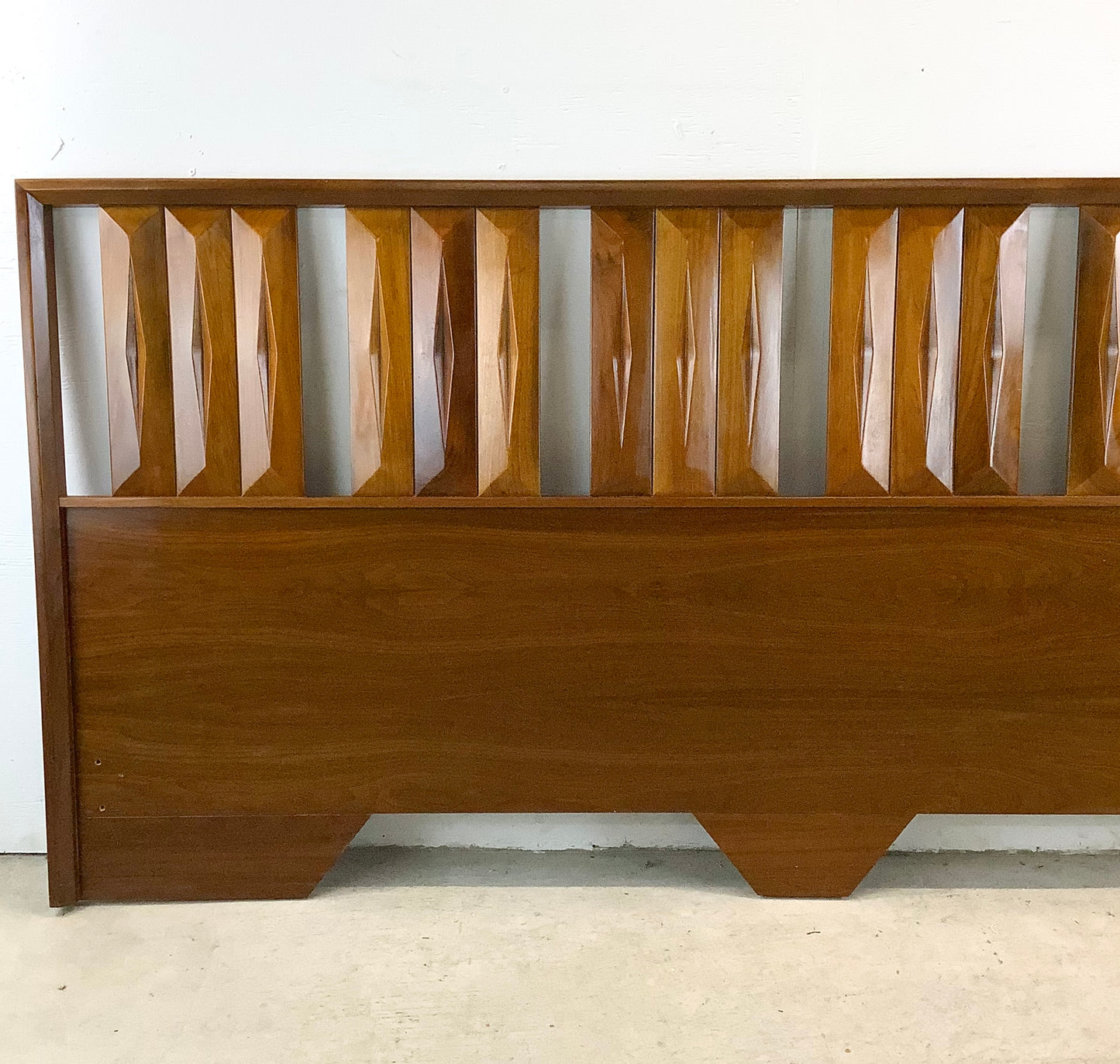 Mid-Century Walnut Headboard by Albert Parvin for James Cameron - King