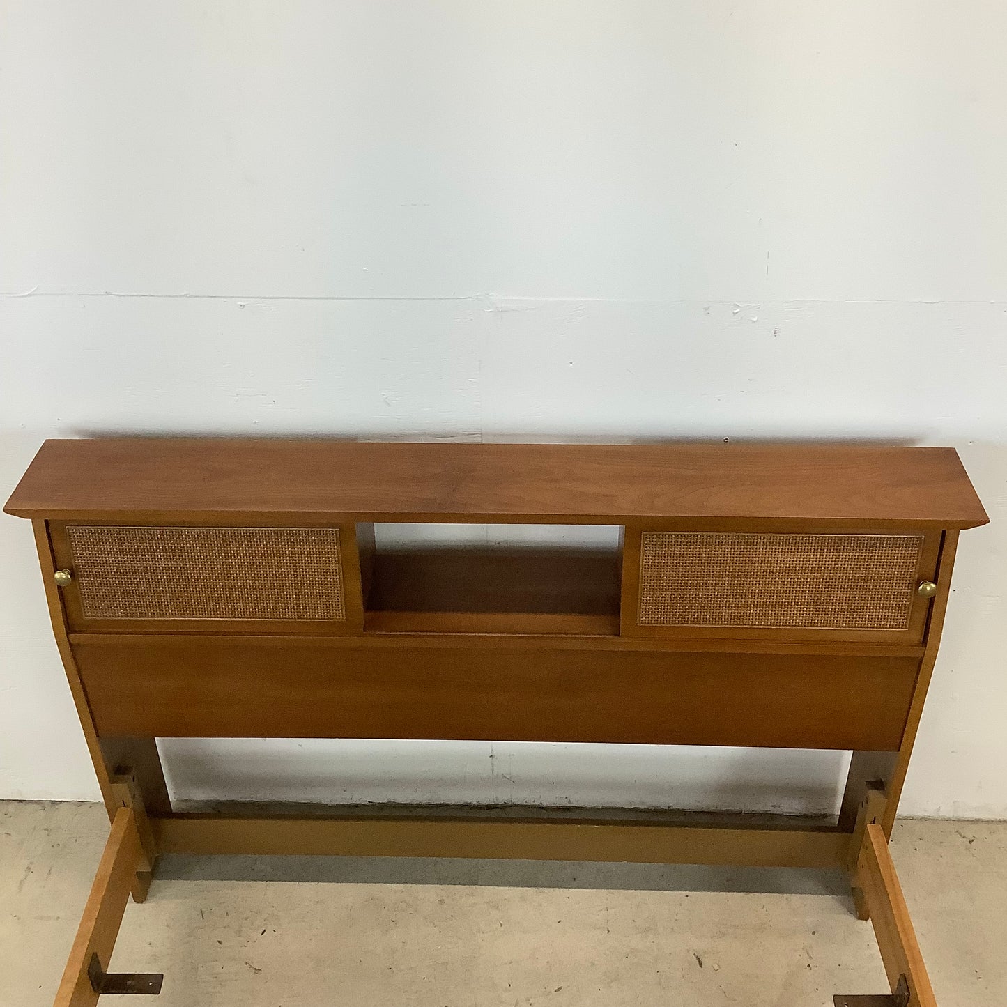 Vintage Mid-Century Bed Frame with Storage- Full