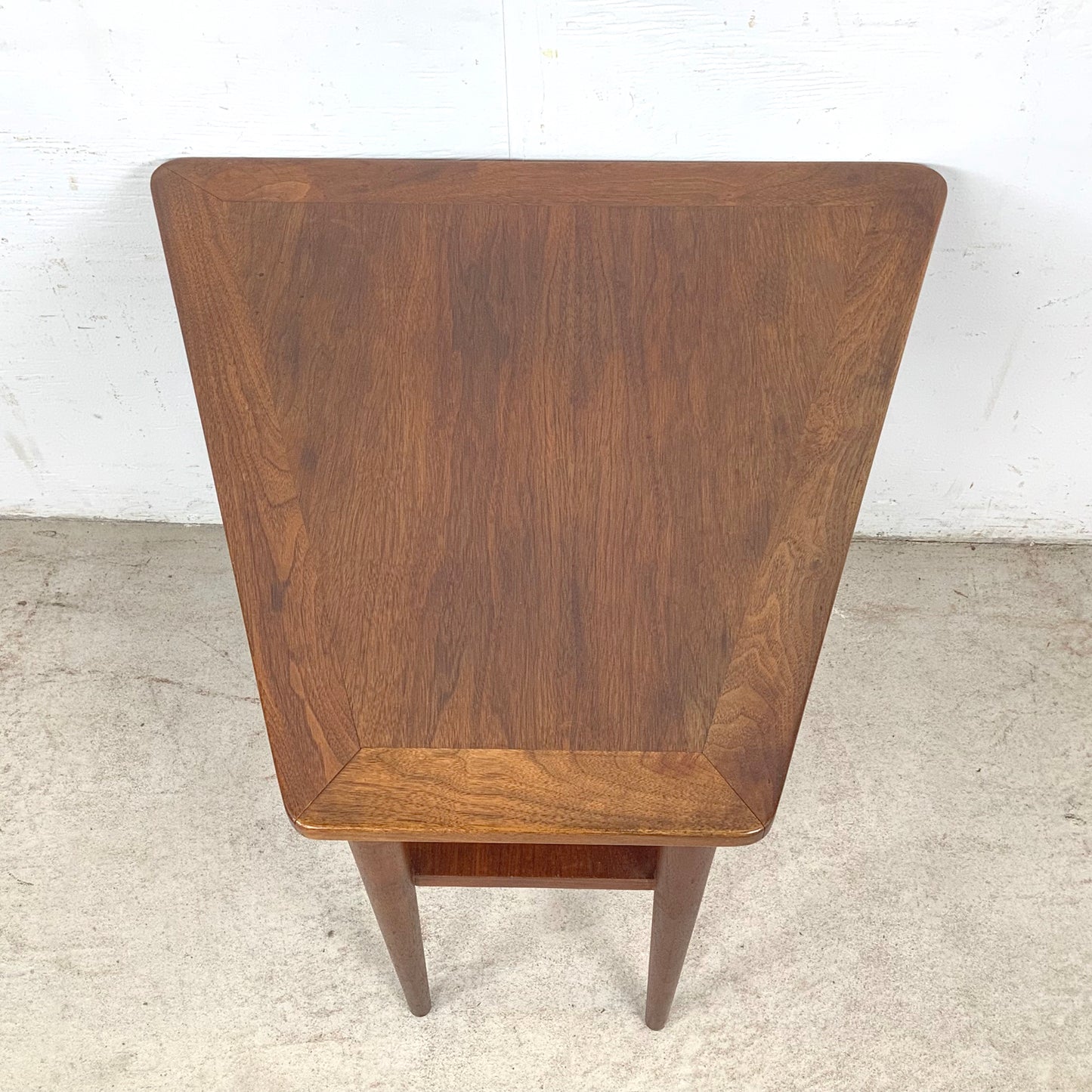 Vintage Trapezoidal Teak End Table