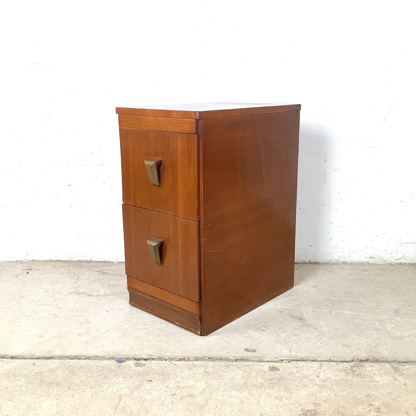 American Modern Two-Drawer Bedside Nightstand