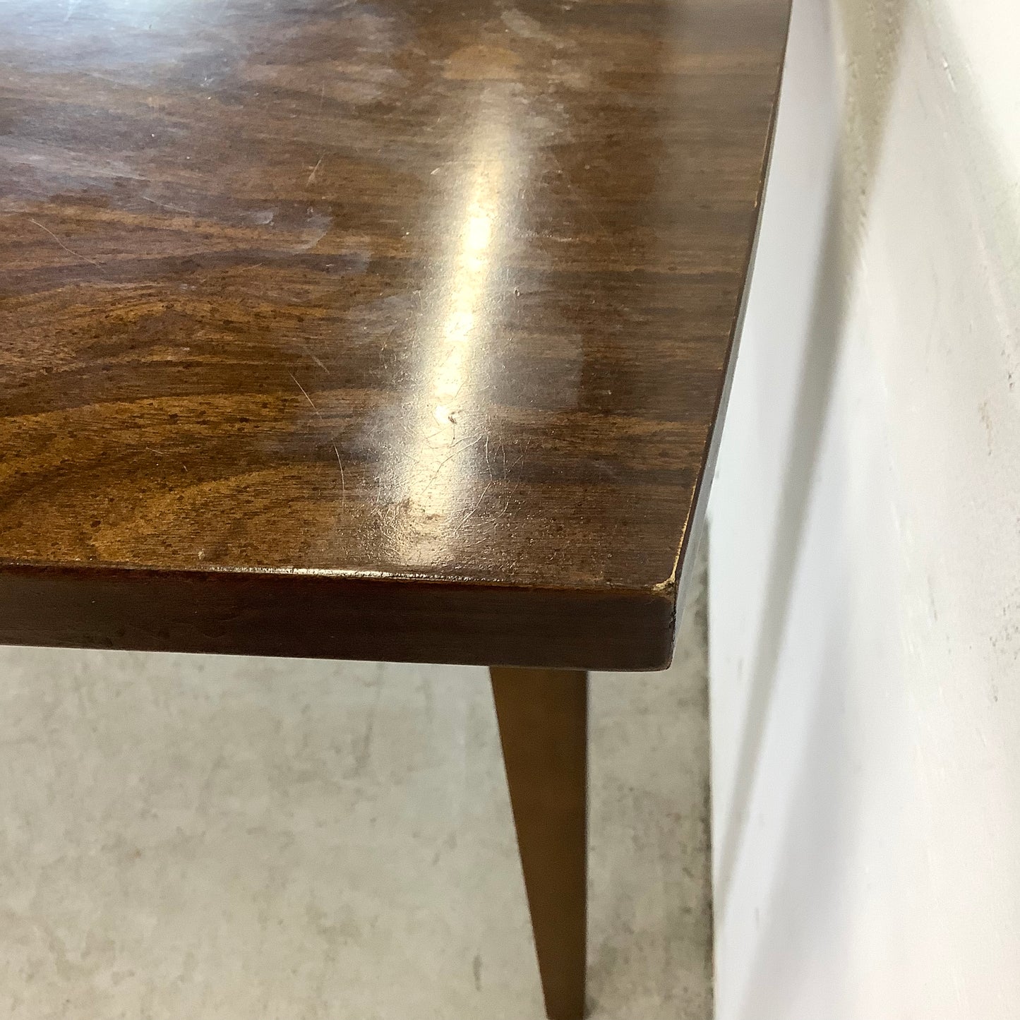 Mid-Century Walnut Finish Dining Table