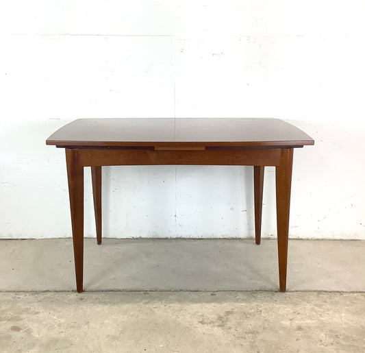 Petite Mid-Century Dining Table With leaves