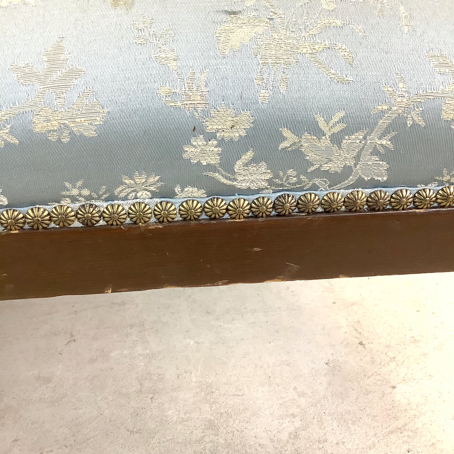 Pair Antique Pale Blue Armchairs, Louis XVI