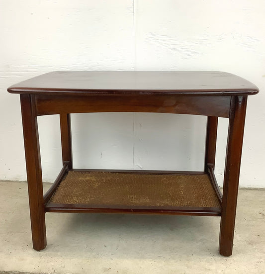 Mid-Century Side Table With Shelf