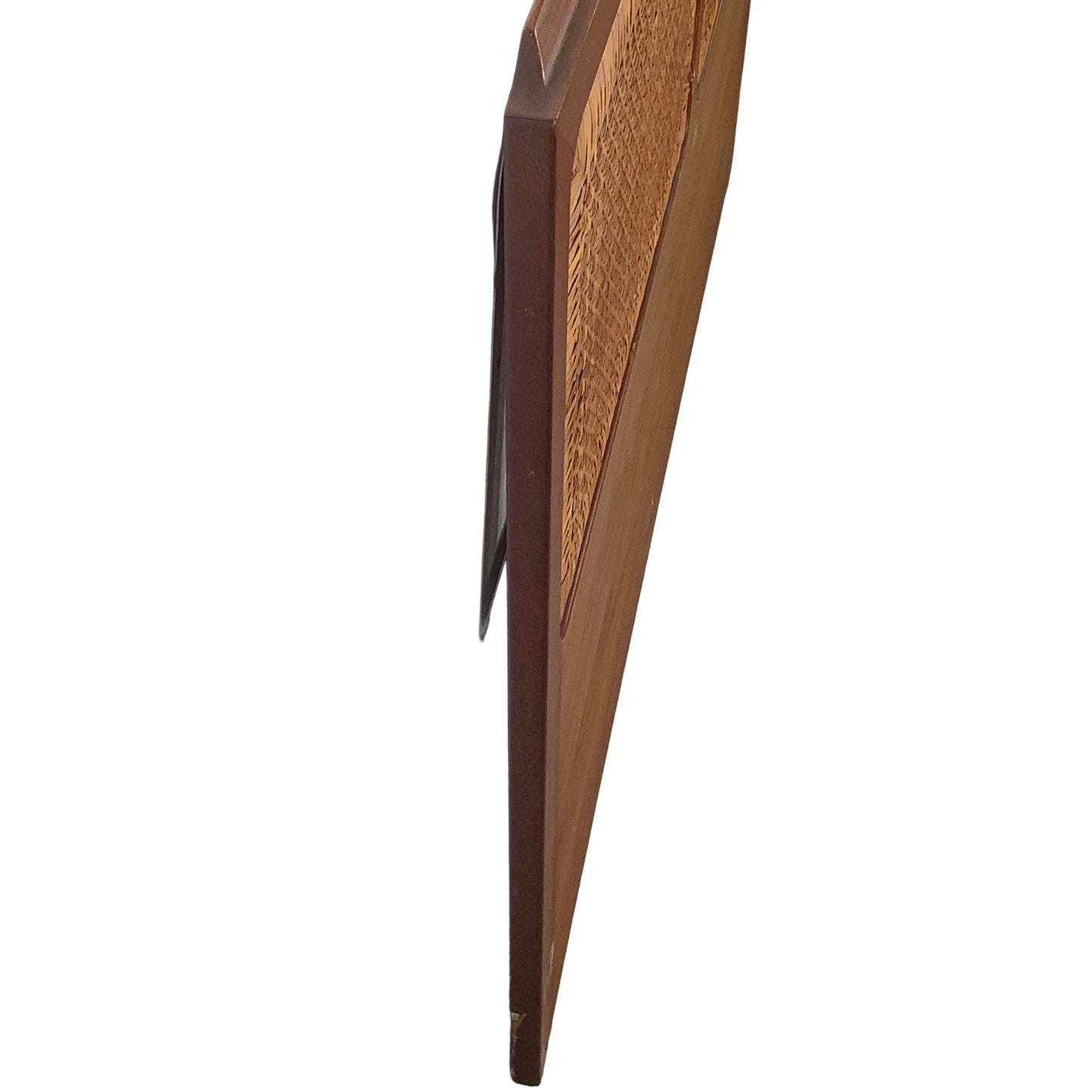 VintageModern Scandinavian Style Teak & Cane Full Headboard