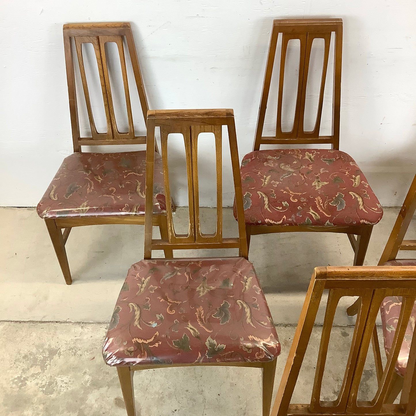 Young Manufacturing attributed Walnut Dining Chairs — A Set of Six