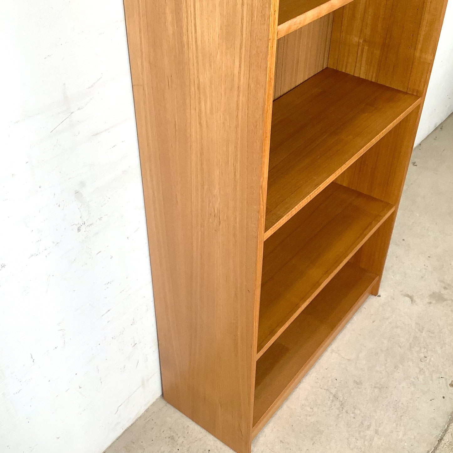 Vintage Scandinavian Modern Teak Open Bookcase