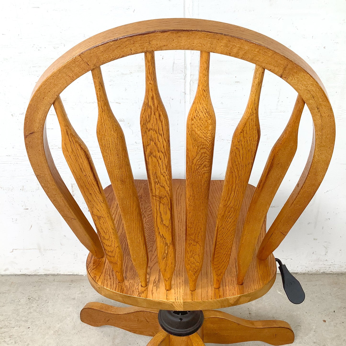 Vintage Scandinavian Modern Teak Swivel Desk Chair