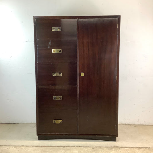Vintage Modern Mahogany Armoire