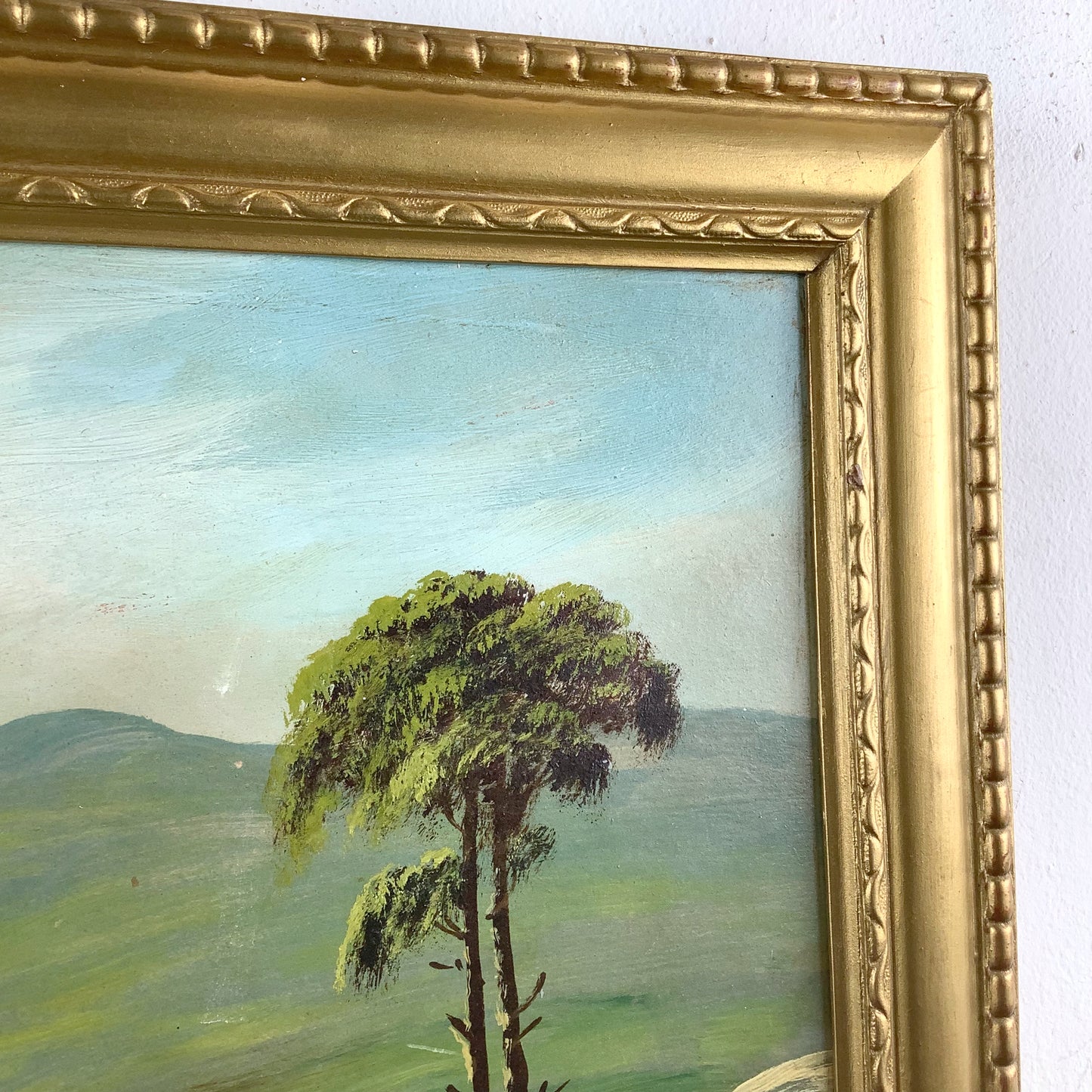 Antique Scottish Highland Loch Oil Painting | Signed J. Kellog | Original Gilt Frame
