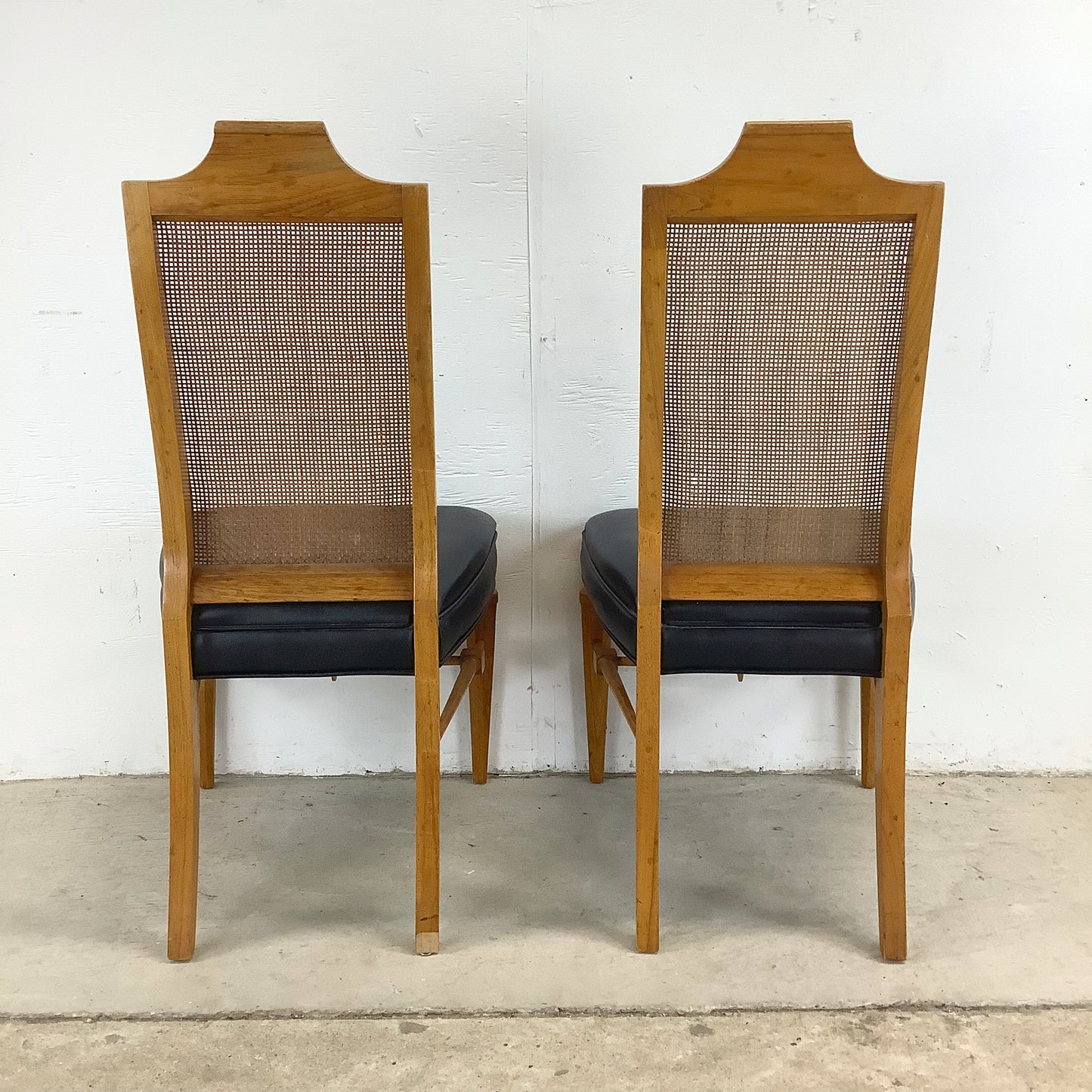 Vintage Cane Back Dining Chairs- 4