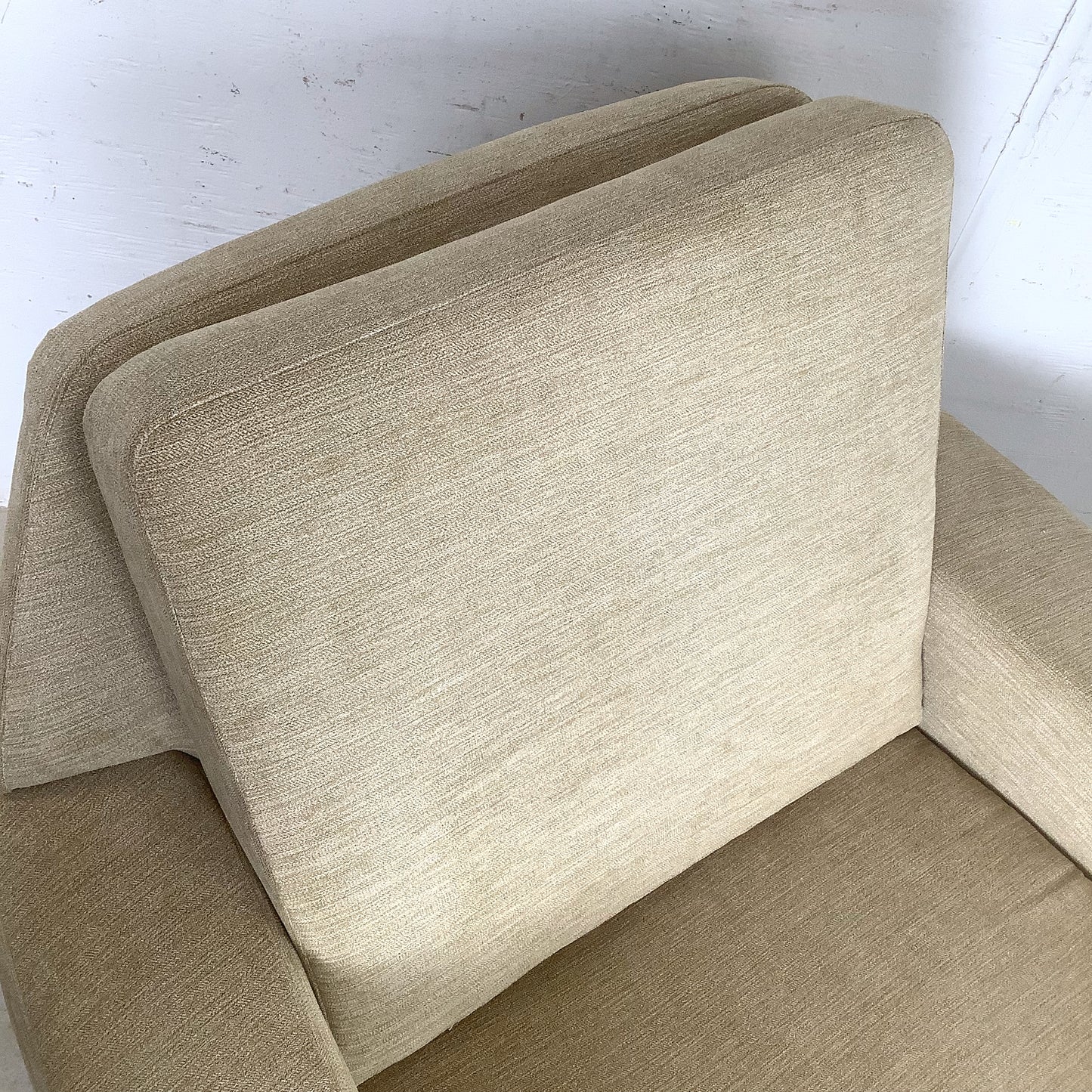 Scandinavian Modern Lounge Chair and Ottoman | Faceted Back