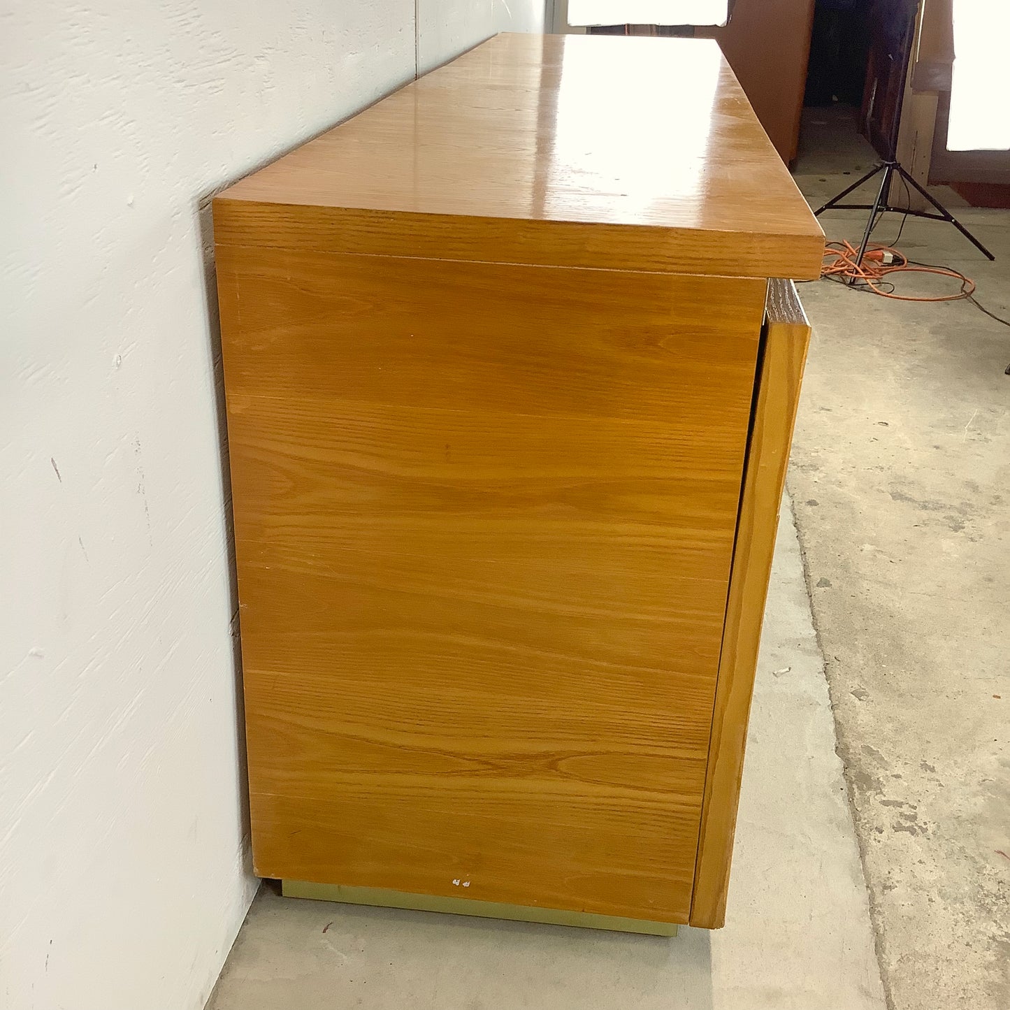 Vintage Modern Bamboo Dresser With Six Drawers