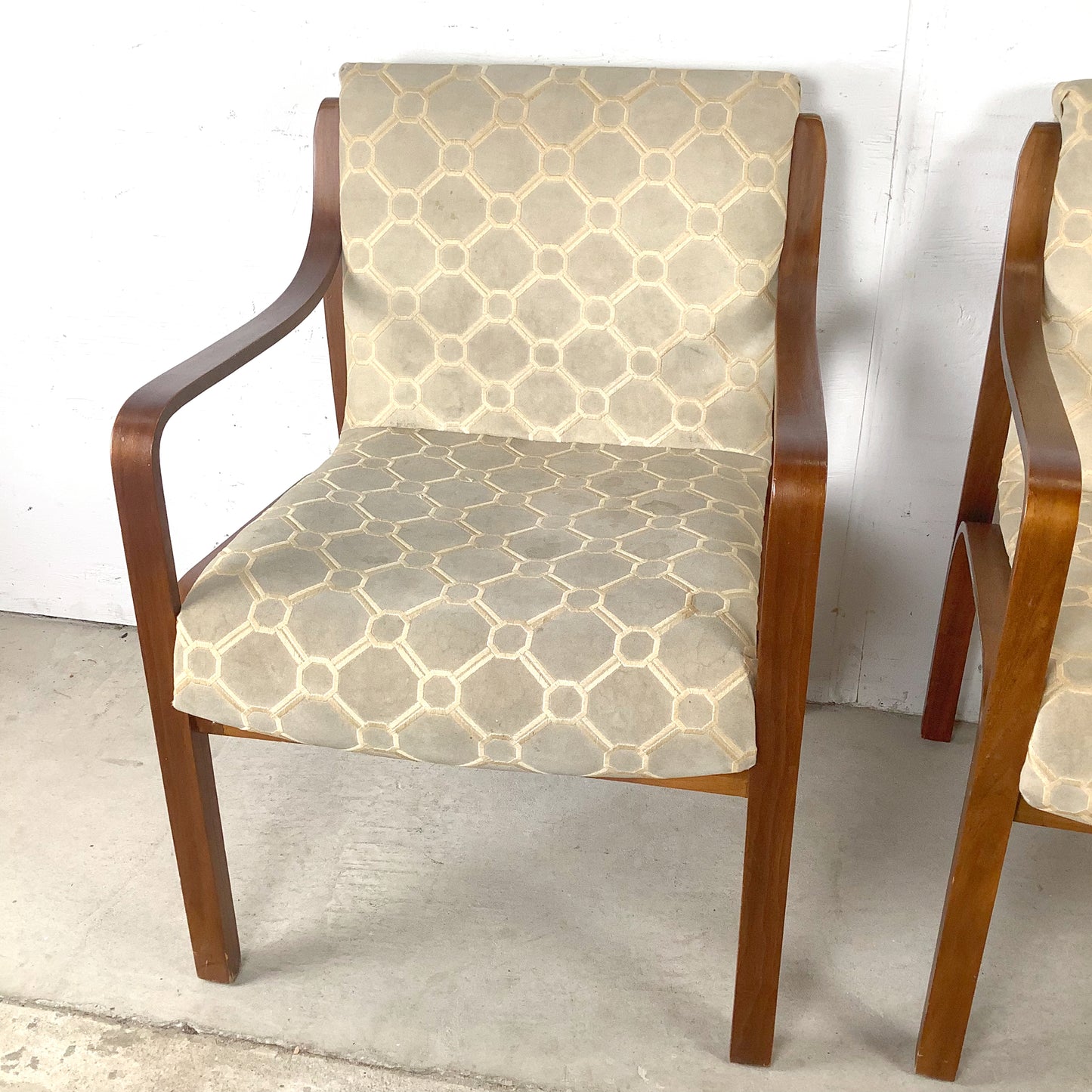 Pair of Vintage Bentwood Lounge Armchairs — Mid-Century Modern, Thonet Style