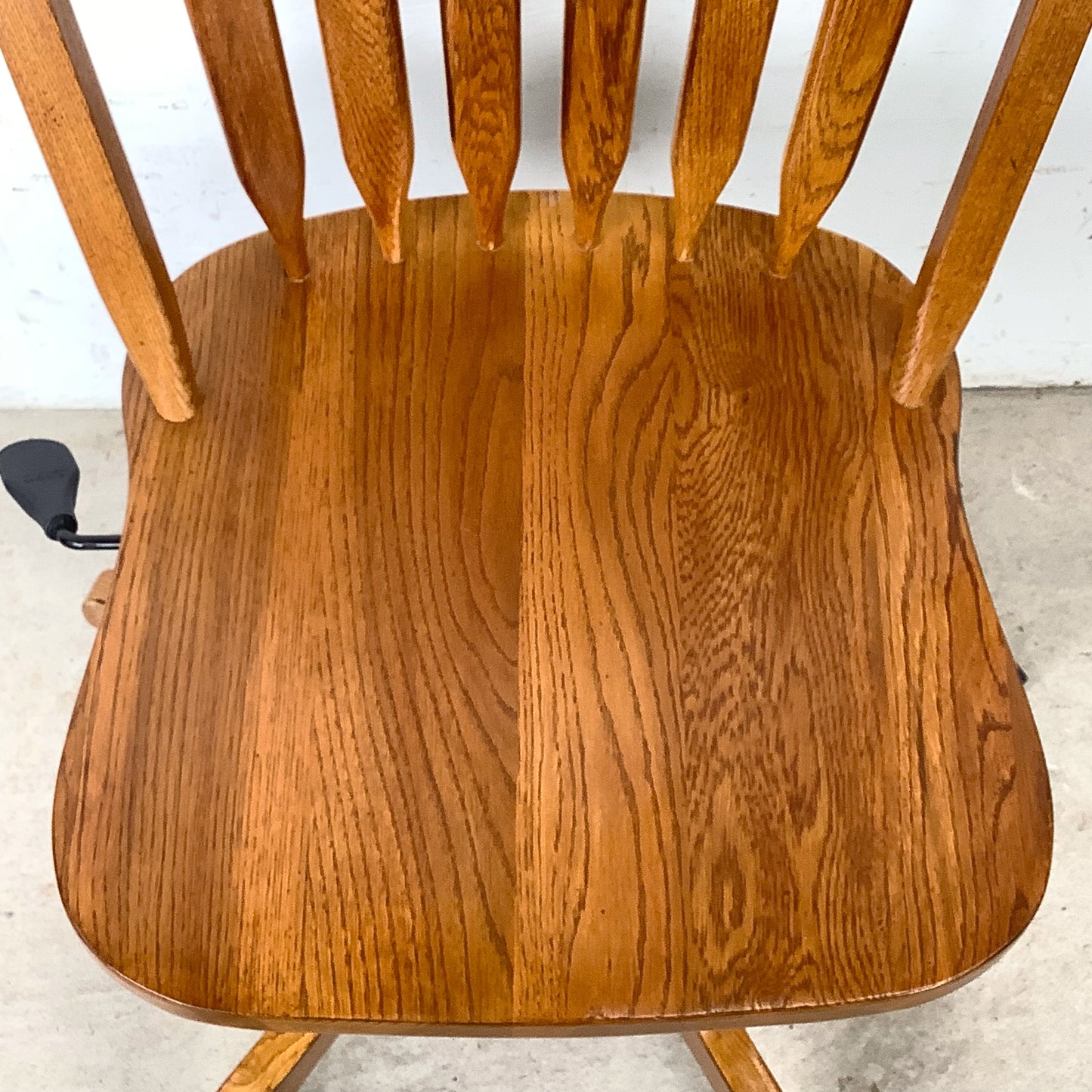 Vintage Scandinavian Modern Teak Swivel Desk Chair